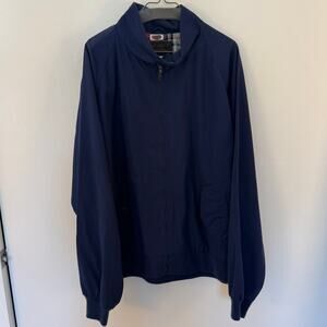 Eddie Bauer Harrington Jacket Navy Blue Men’s XL 100% Cotton Zip-Up Lightweight